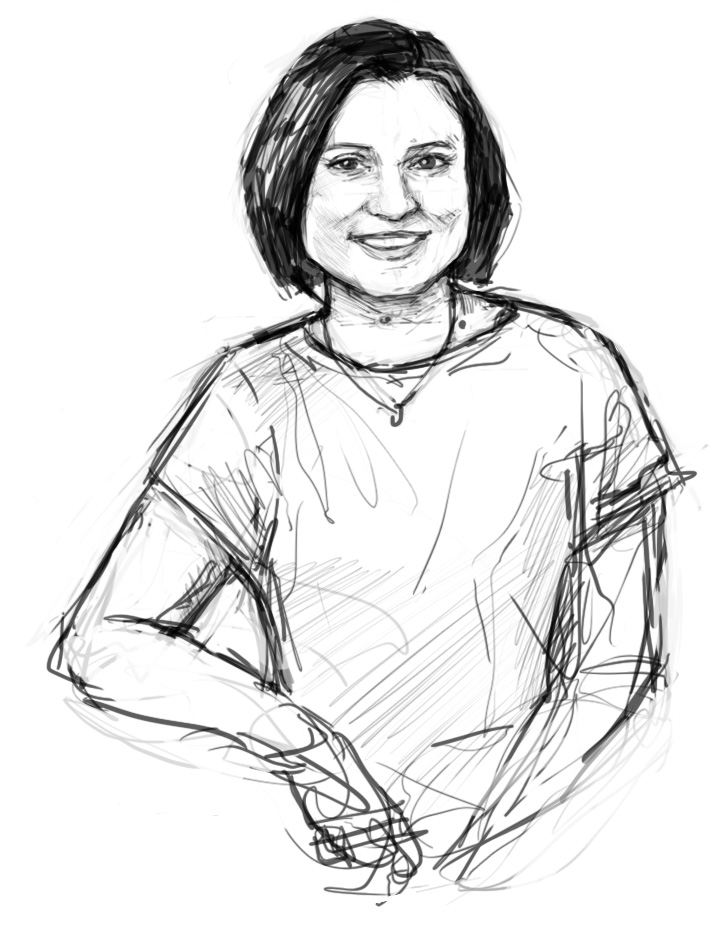 Portraitzeichnung Marion Bräuer